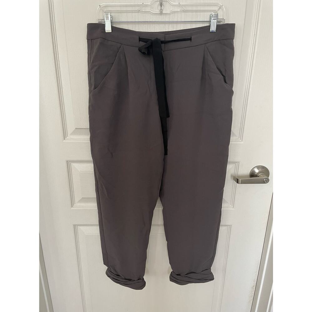 Aritzia Wilfred Allant Cropped Tie Waist Pant Charcoal Size 6 - Picture 11 of 11